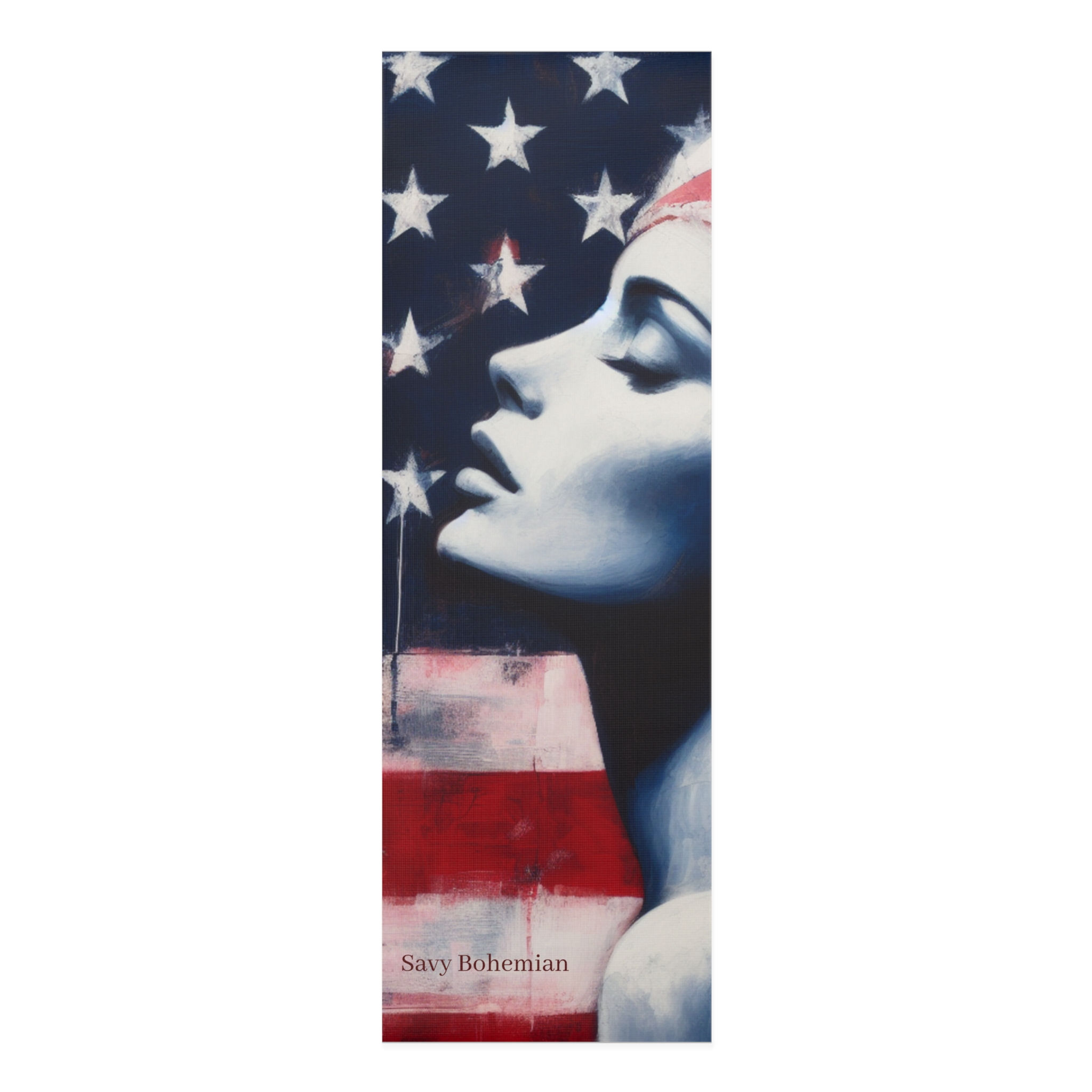 Thermoplastic Yoga Mat - Woman Patriot - Savy Bohemian