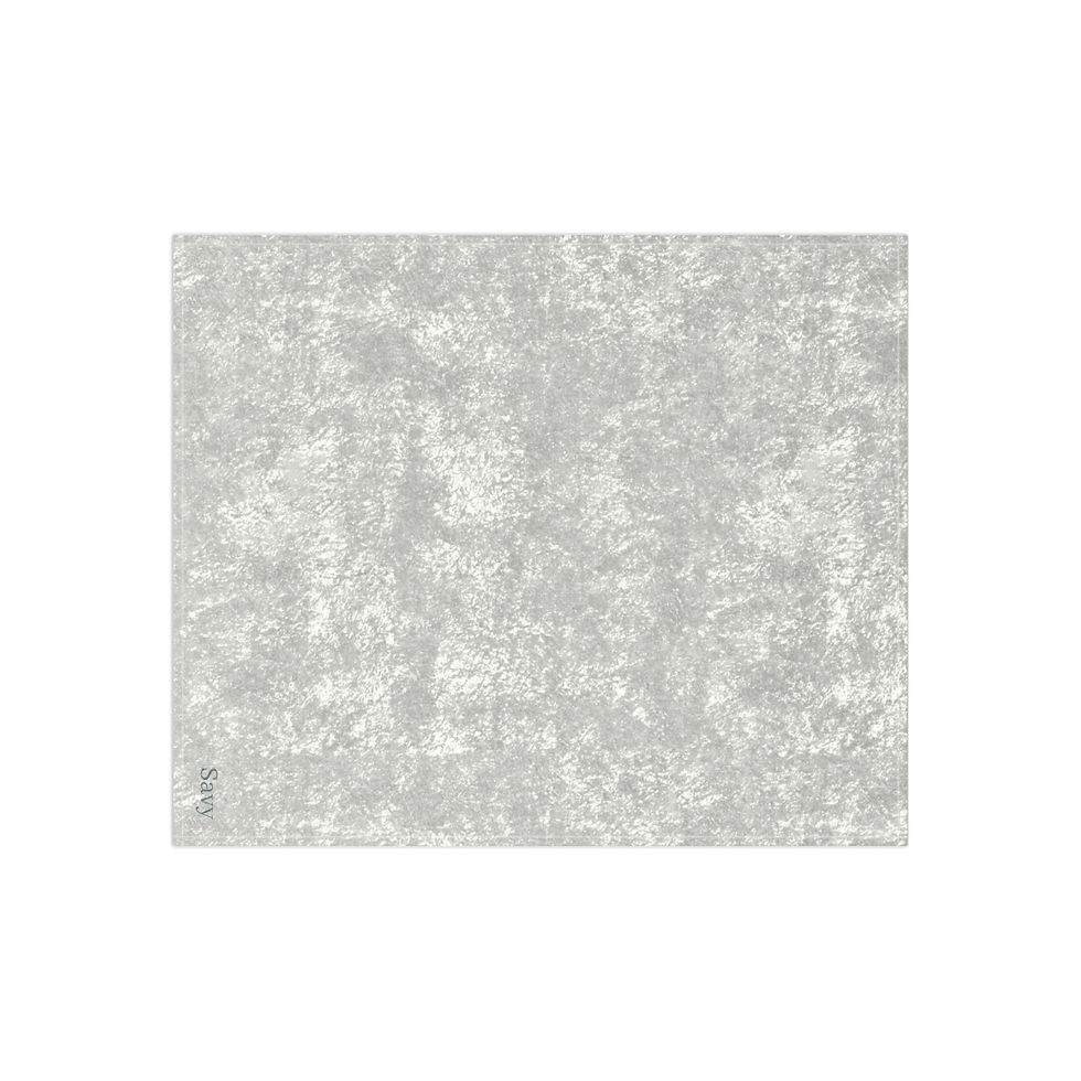 Thumbnail: Savy Velvet Blanket - White - Design by Olivia 
