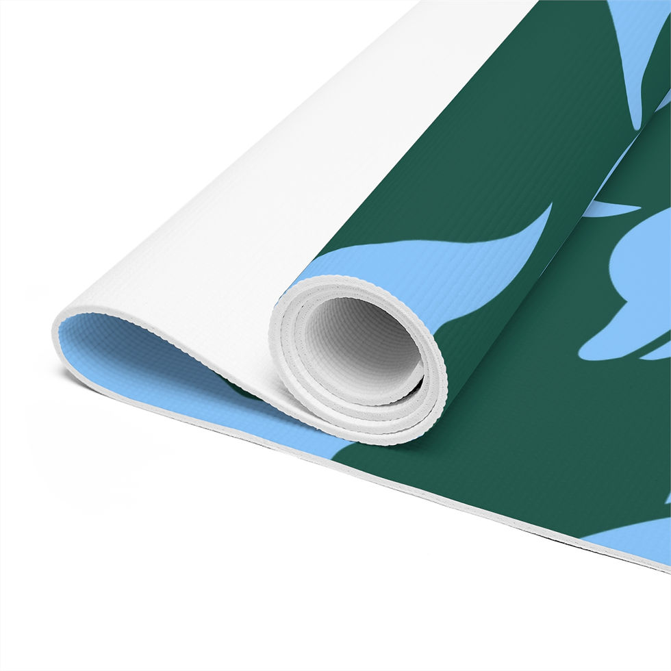 Thumbnail: Yoga Mat  - Dolphins - Teal and Blue - Design by Olivia Sterling