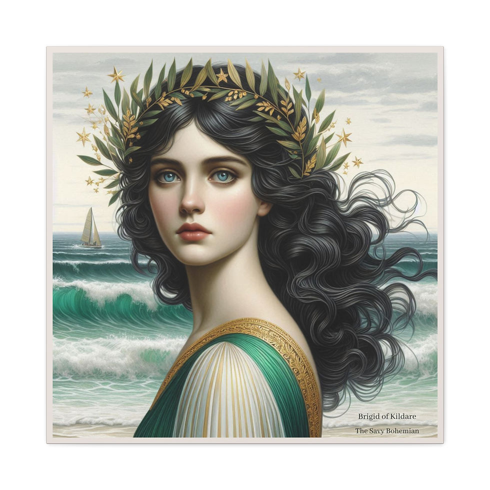 Thumbnail:  Canvas Print - 'Brigid of Ireland '- The Savy Bohemian