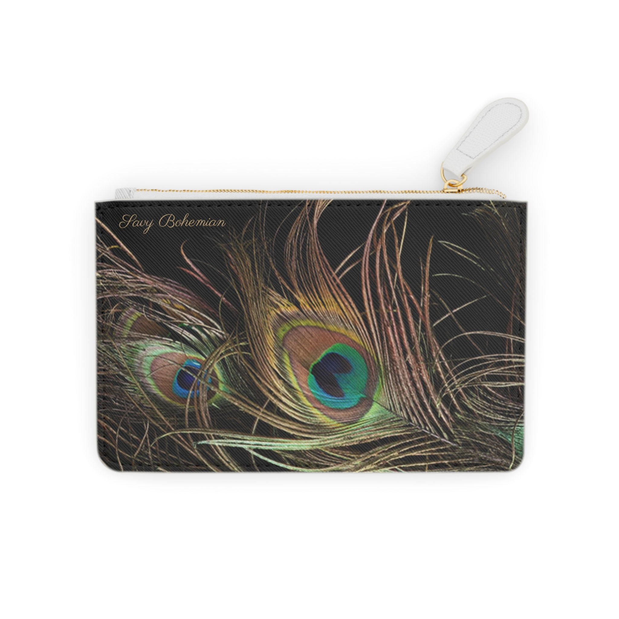 Mini Clutch Bag - Peacock Feather - Design by Olivia Sterling