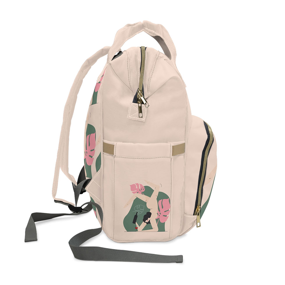 Thumbnail: Multifunctional  Backpack - Naked Yoga - Design by Olivia
