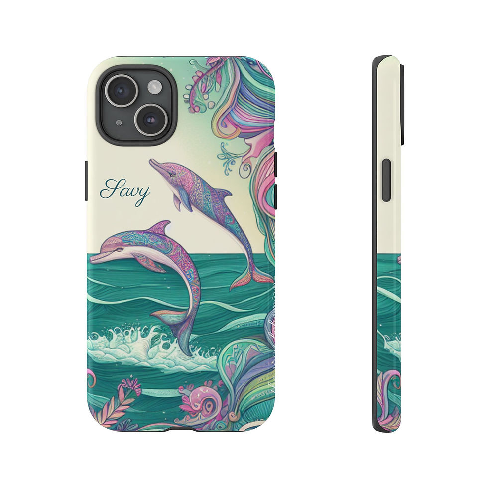 Thumbnail: Phone Case - Dolphins - Design by Olivia 