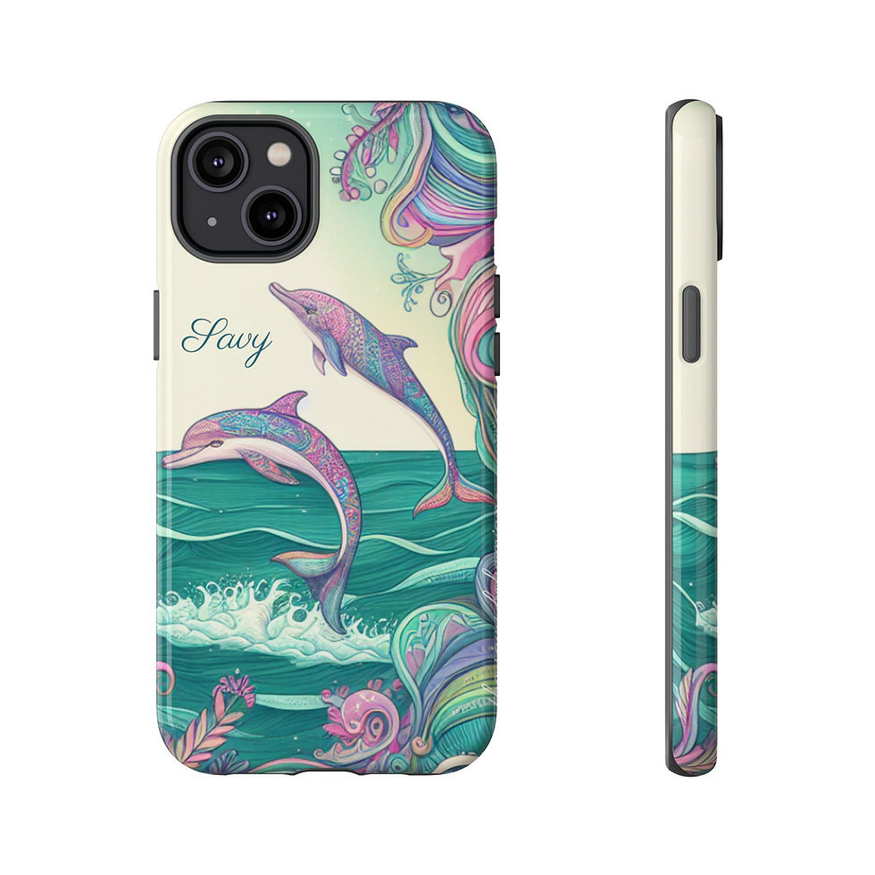 Thumbnail: Phone Case - Dolphins - Design by Olivia 