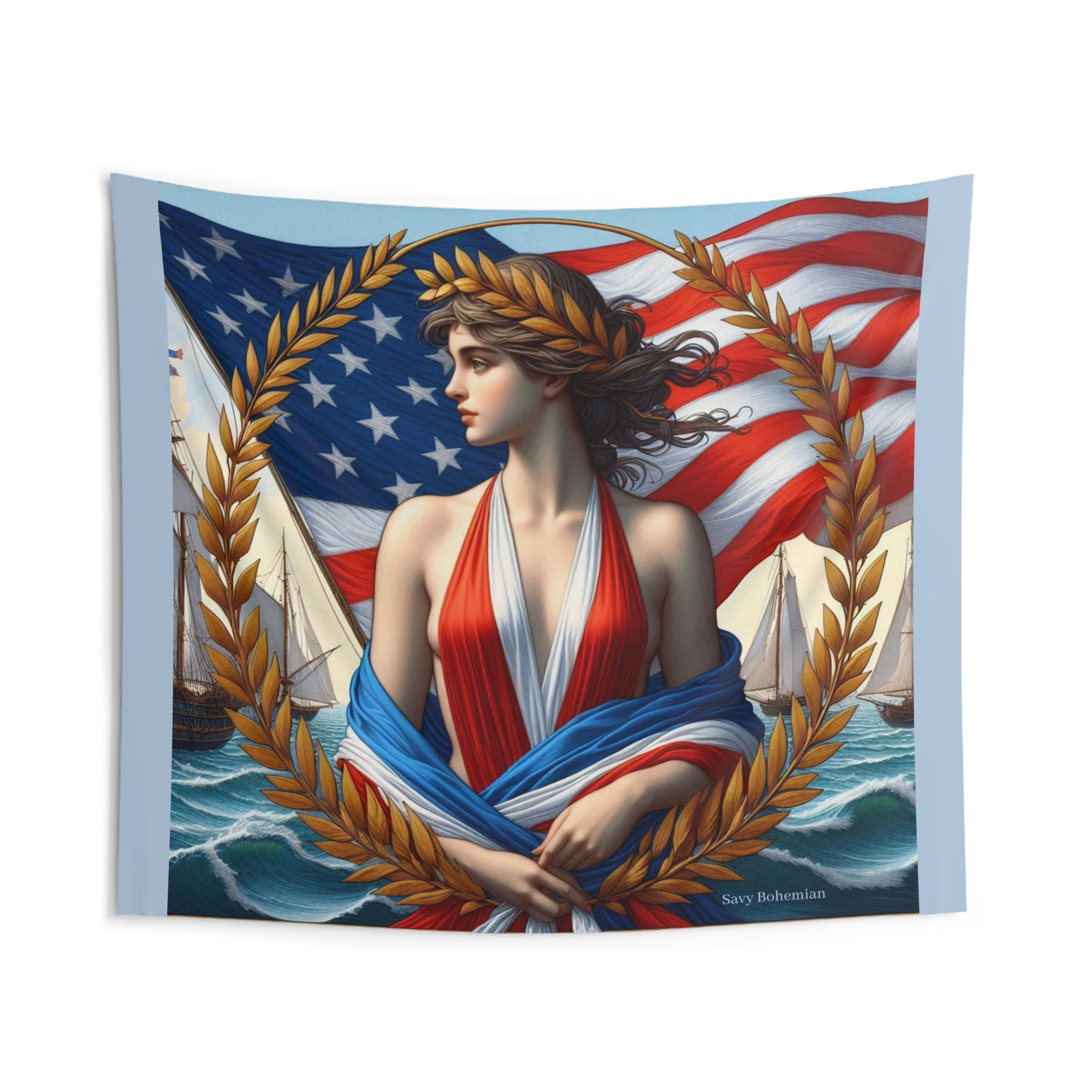 Wall Tapestry - Female Patriot - Savy Bohemian