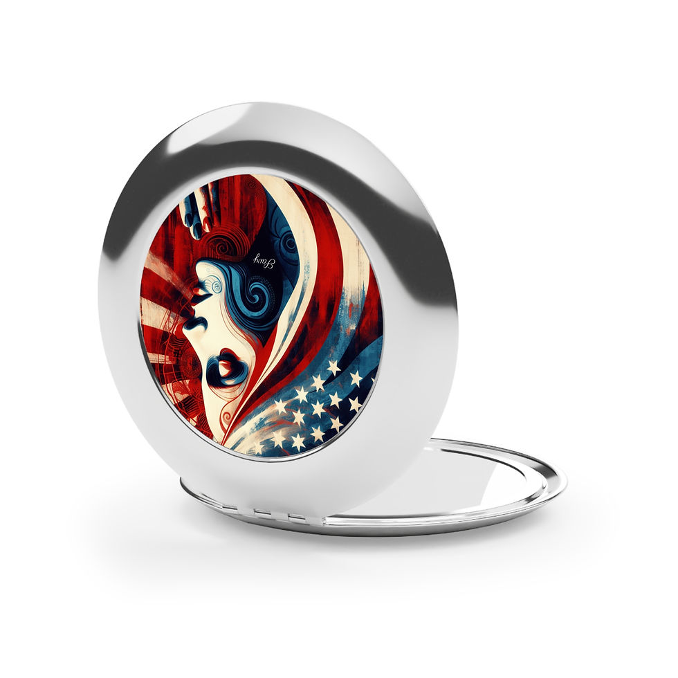 Thumbnail: Americana Woman Compact Travel Mirror