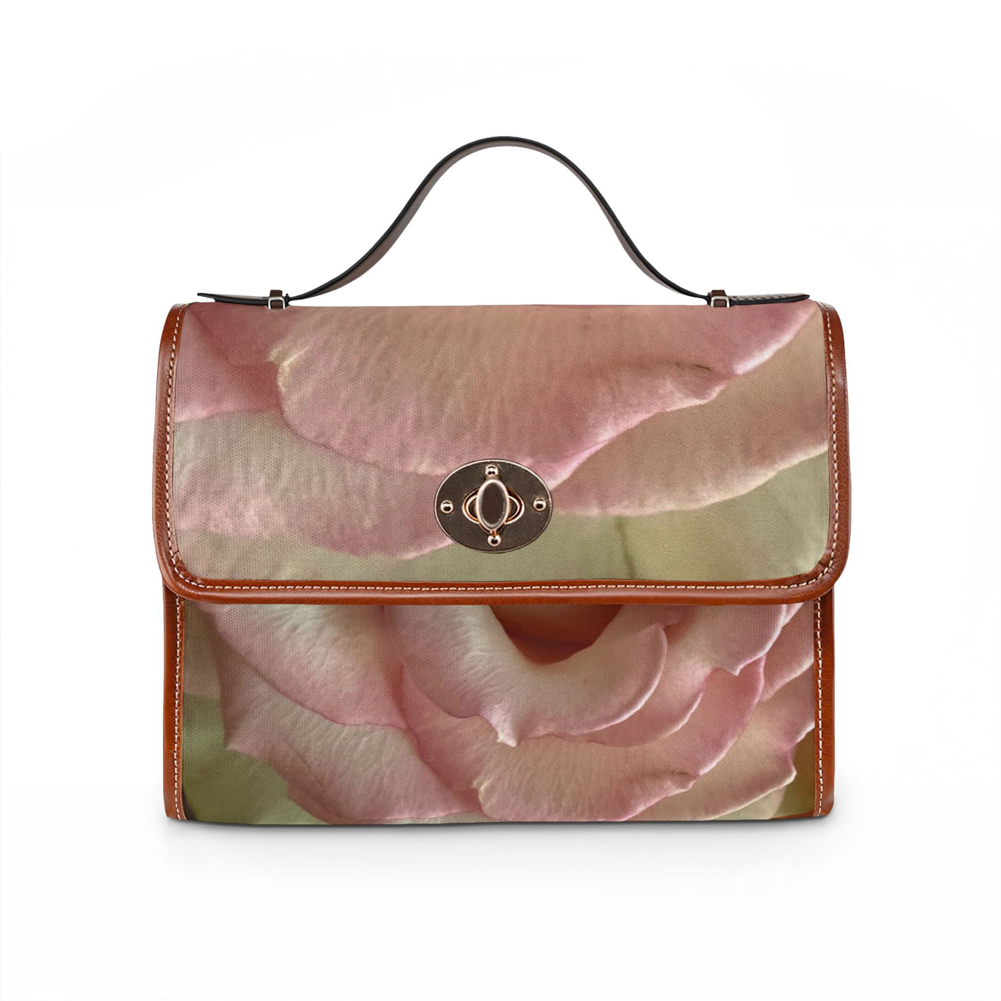 Waterproof Canvas Satchel Bag  - Cool Mint 2 - Design by Olivia