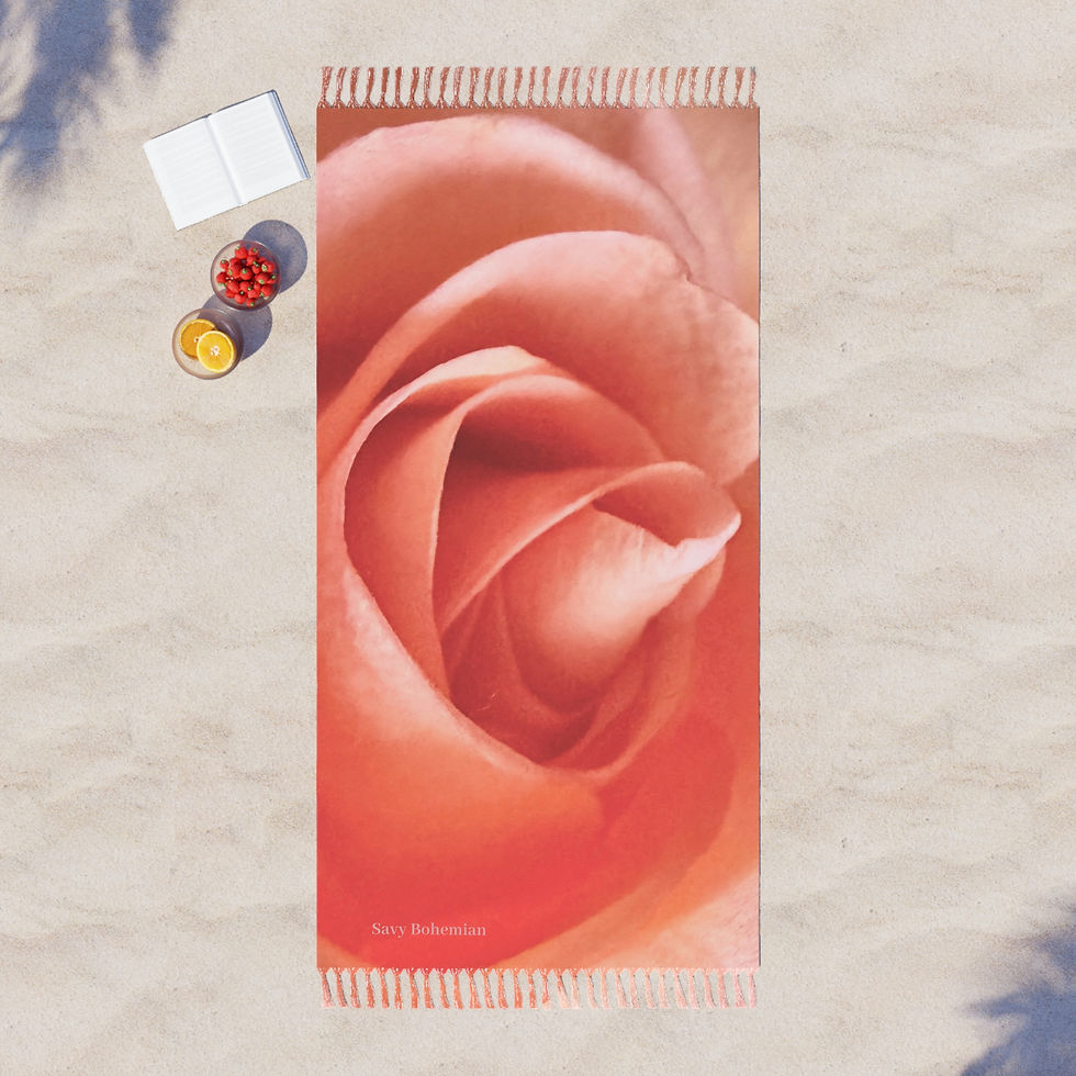 Thumbnail: Fringe Boho Beach Towel - It is Time for You to Bloom - Photography by Olivia 