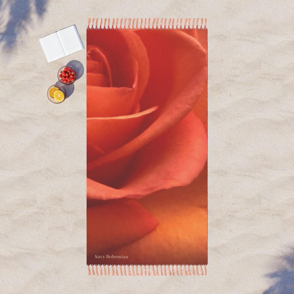 Thumbnail: Fringe Boho Beach Towel - It is time for you to bloom - Photography by Olivia 
