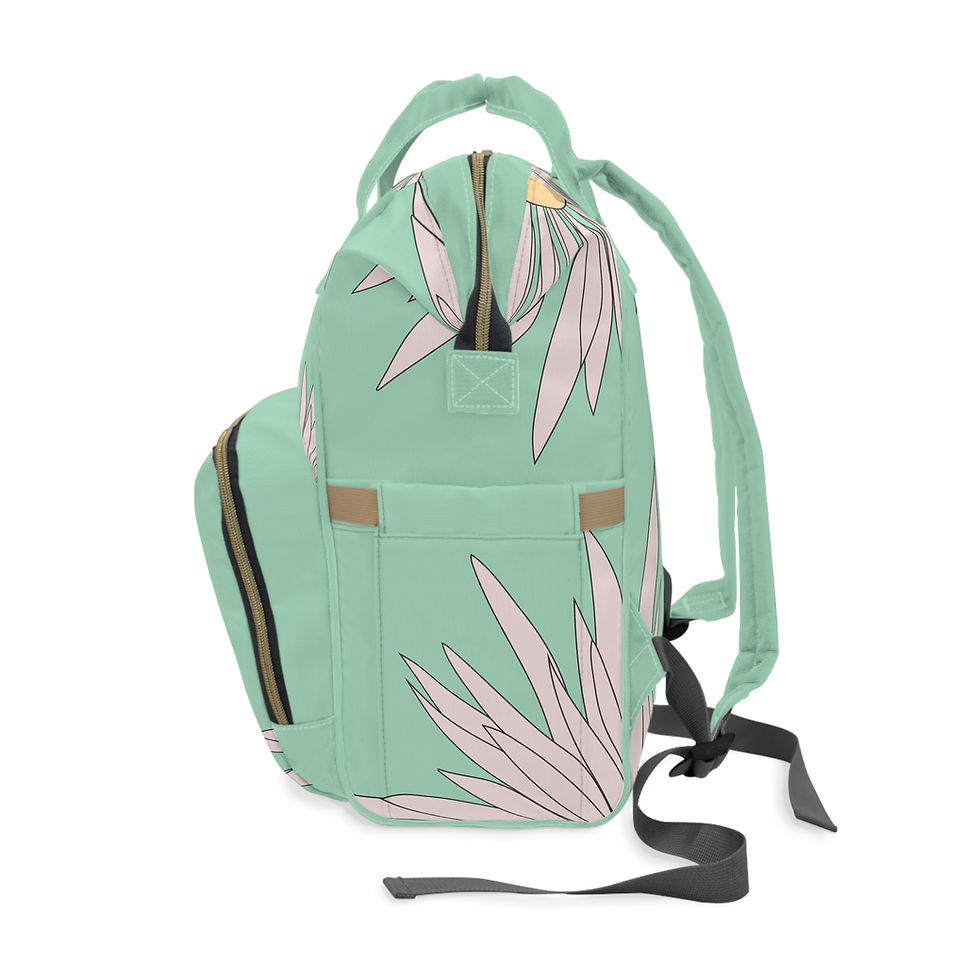 Thumbnail: Multifunctional  Backpack - Garden Drama -  Design by Olivia