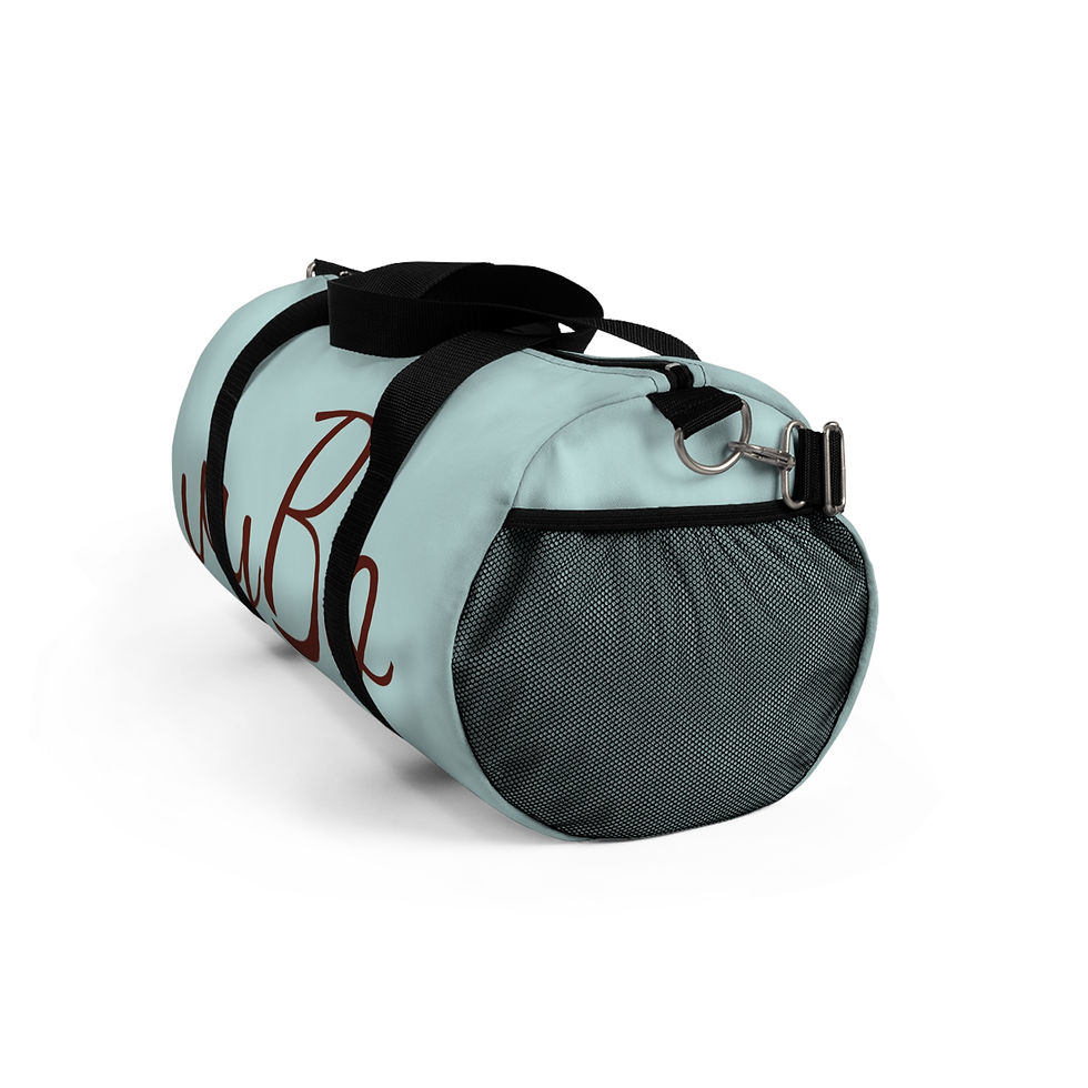 Thumbnail:  Canvas Duffel Bag - VYBO - Green & Cranberry - Design by Olivia