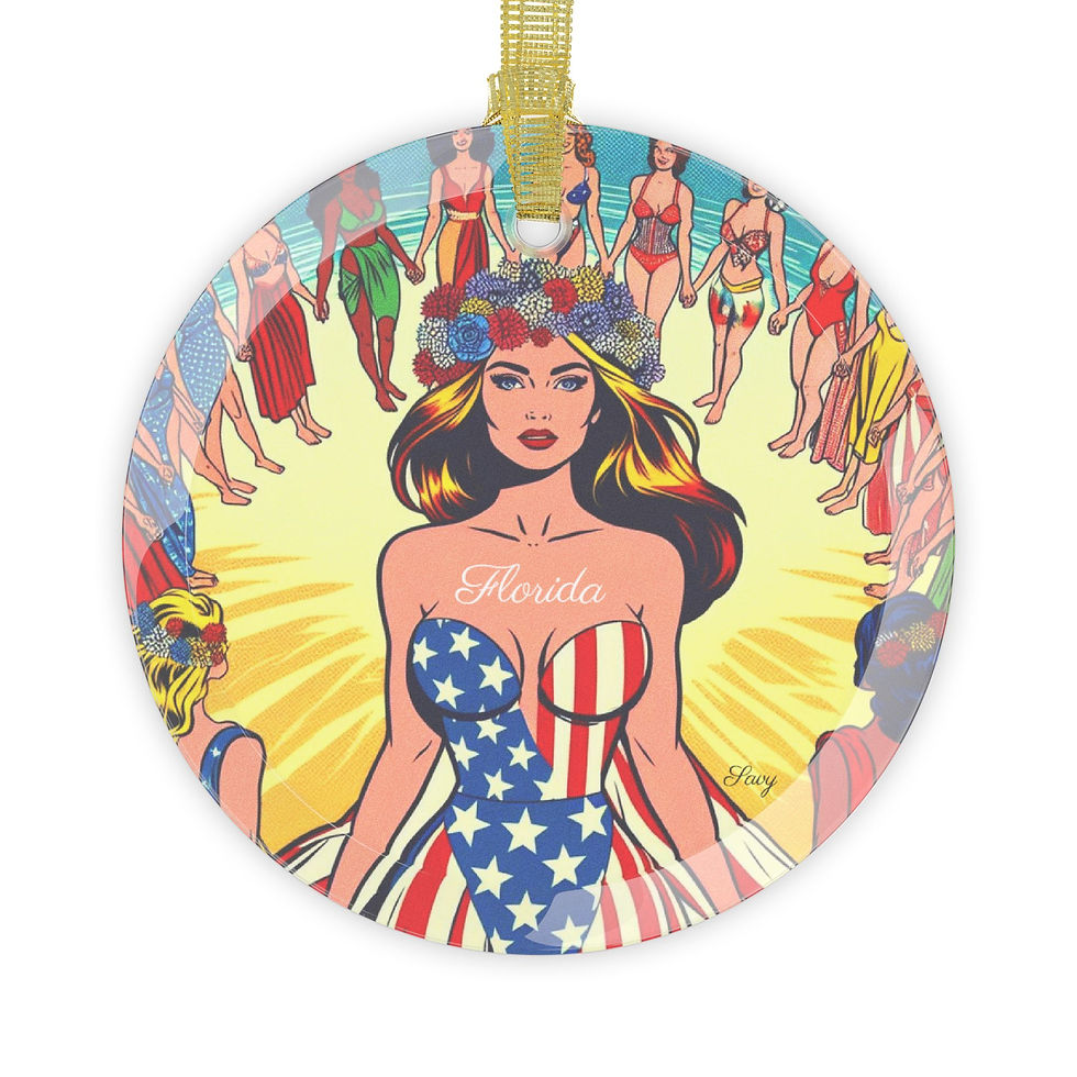 American Wonder Woman - Glass Ornaments