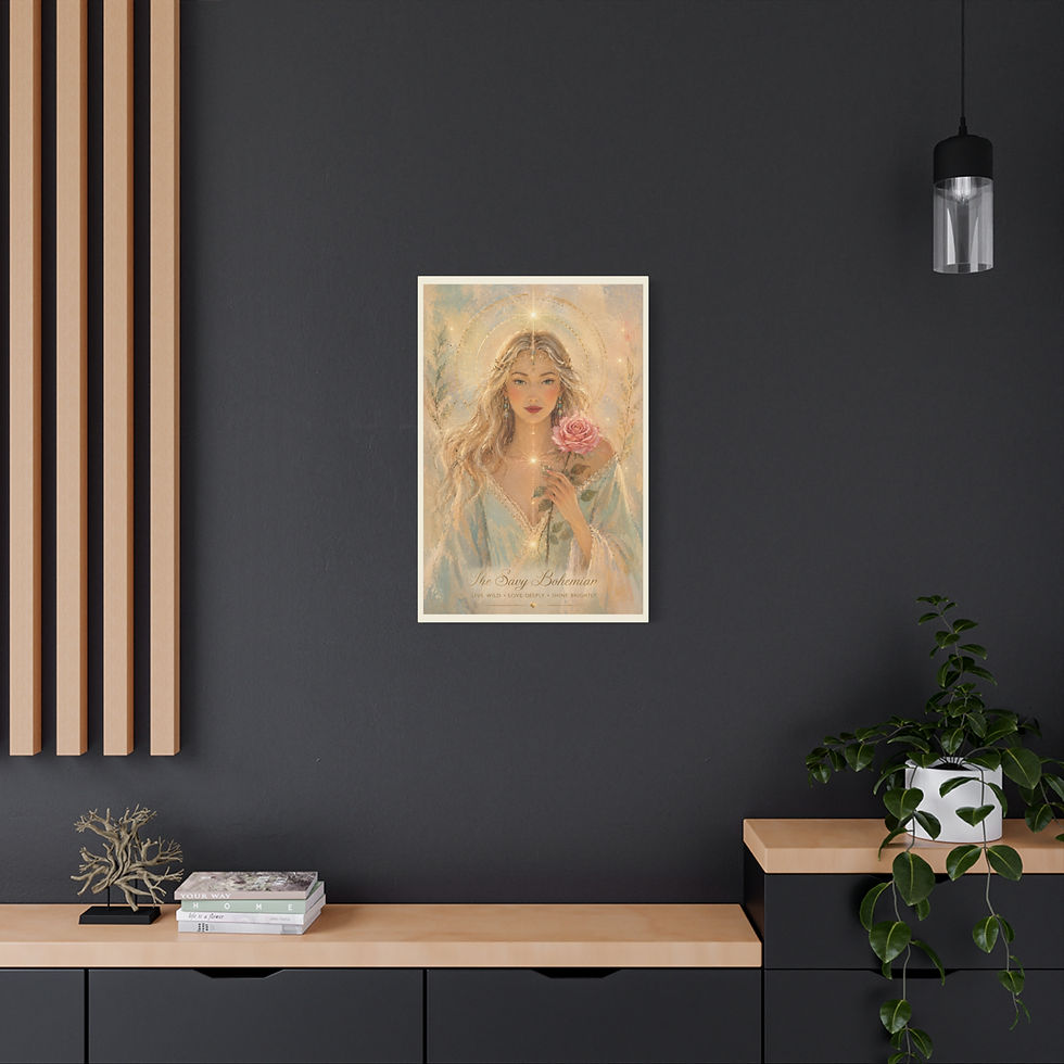 Thumbnail:  Canvas Print - Angel Solaris - The Savy Bohemian - 20" x 30"