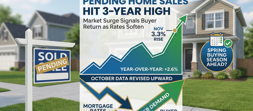 Pending Home Sales Hit 3-Year High