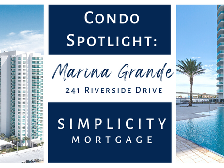 Condo Spotlight:  Marina Grande, Daytona Beach Shores, Florida. Buy Today with Simplicity Mortgage!
