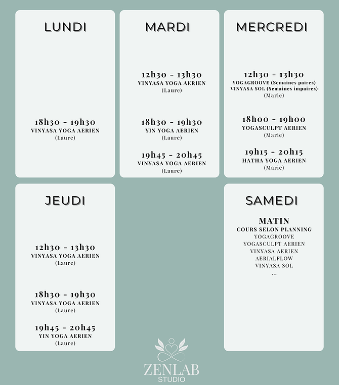 Planning cours collectifs