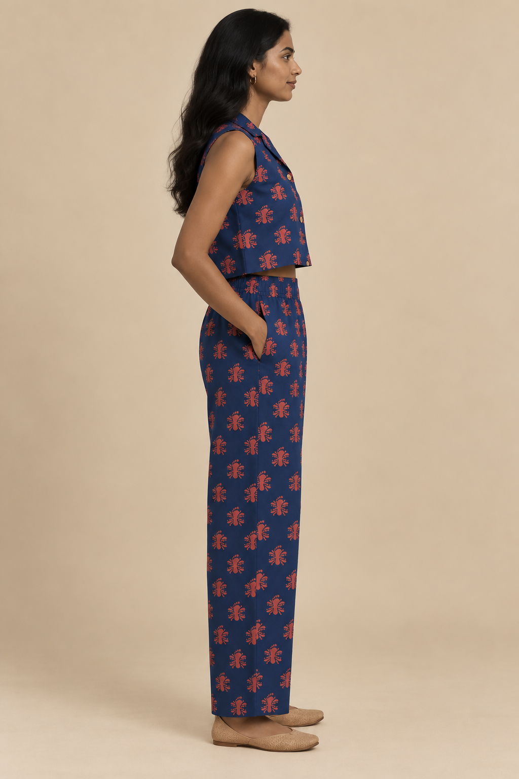 Collective Co-ord Indigo & Coral