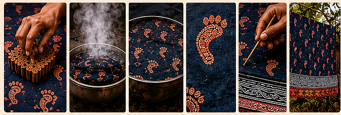 craft process of palm print