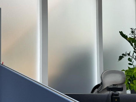 Frosted Window Film Installation- Office.
