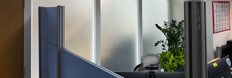 Frosted Window Film Installation for Office Space Privacy