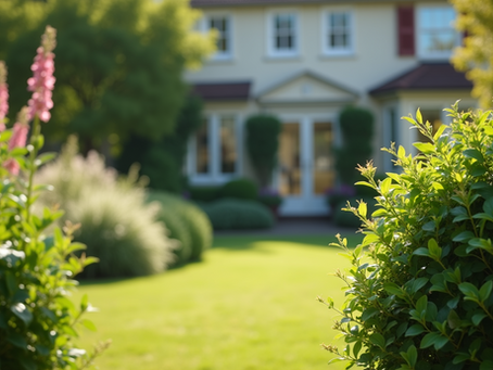 Beautiful, well-maintained house front, ready to be sold