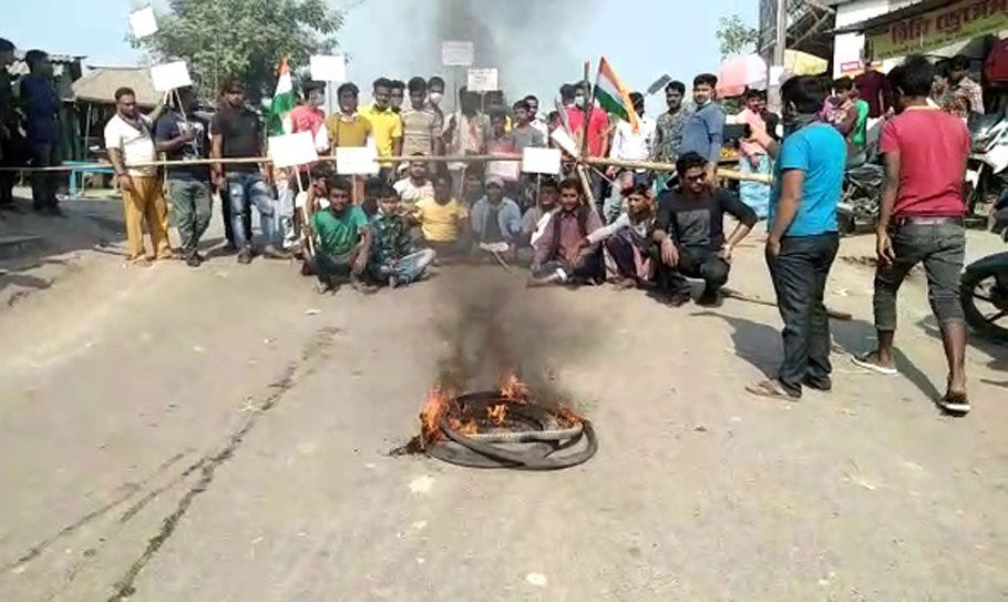 Dilapidated condition of newly constructed road in Chanchal