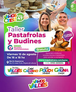 Taller de cocina: Pastafrolas y budines