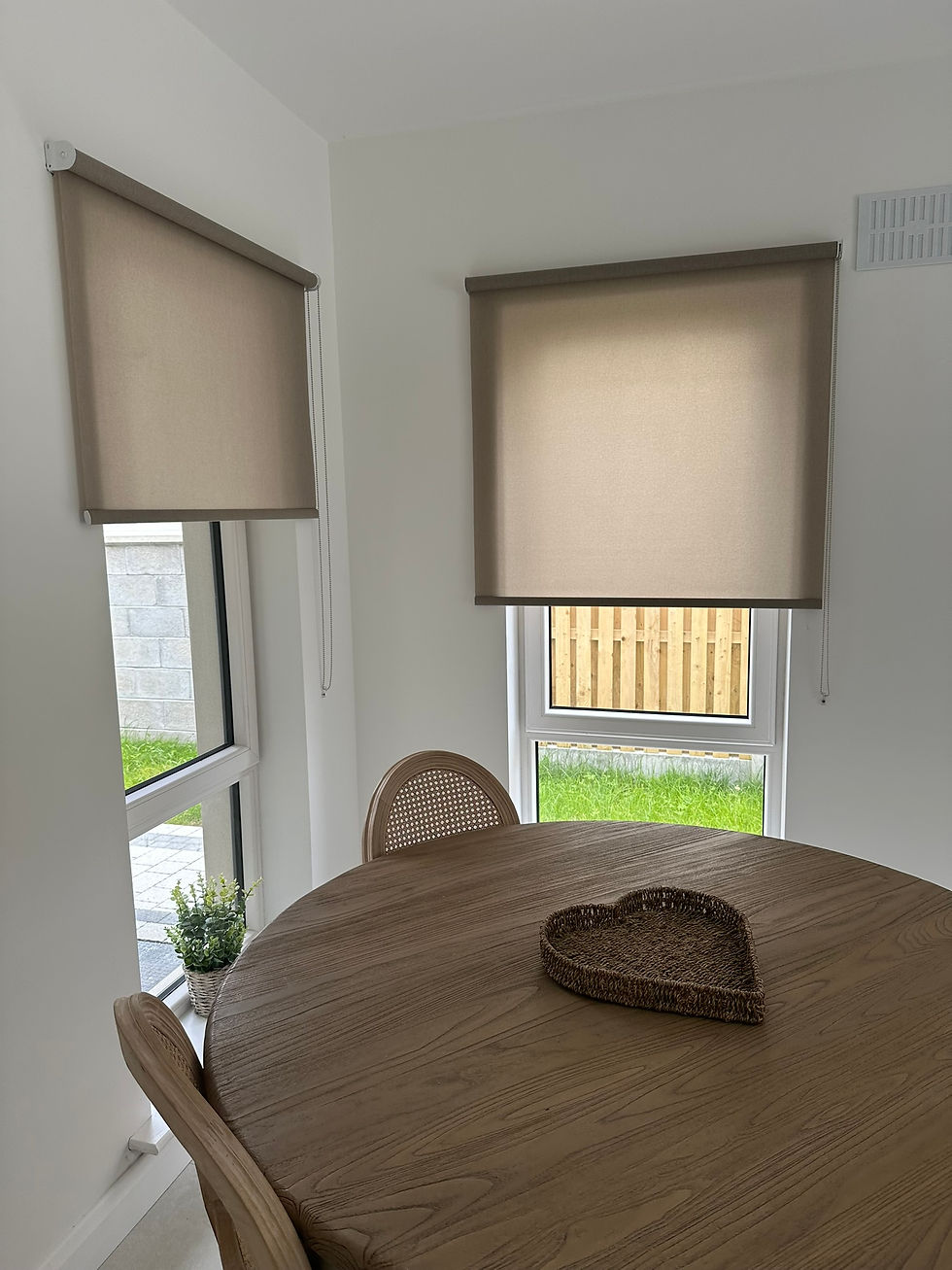 Manual roller blinds installed on the wall Dublin
