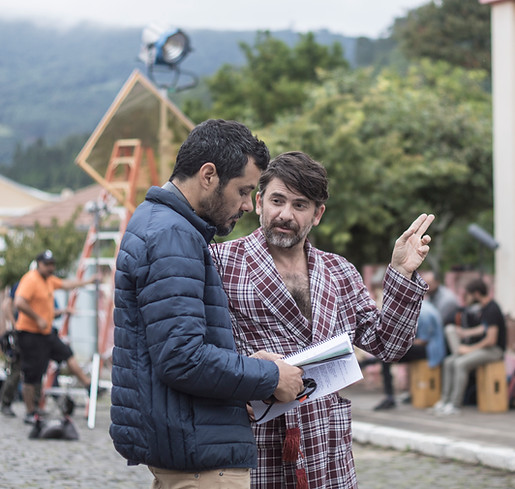 Roberto Studart no set de O Ultimo Jogo