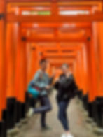 Vermilion tori gates of Kyoto on an FTLO trip