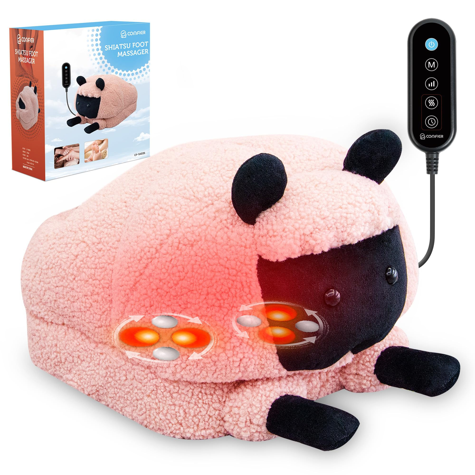 COMFIER Shiatsu Foot Massager with Heat and Massage Electric Heated Foot Massage