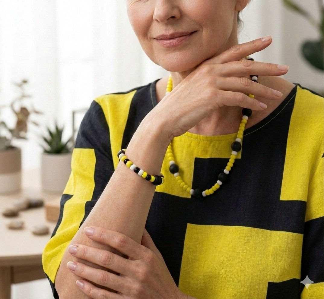 The Bumblebee Beaded Necklace & Bracelet Set