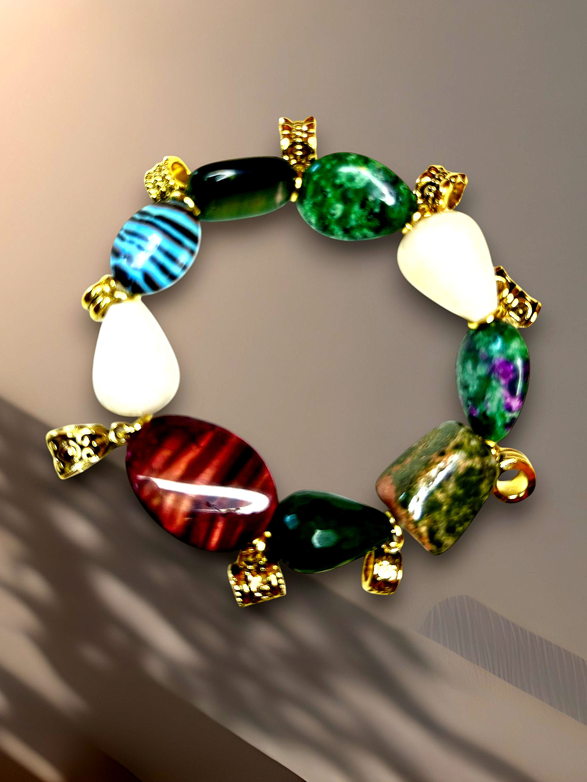 Elegant Gemstone Beaded Bracelet