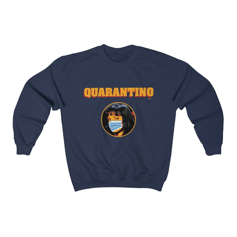 Thumbnail: quarantino I survived corona sweatshirt- Unisex Heavy Blend Crewneck Sweatshirt