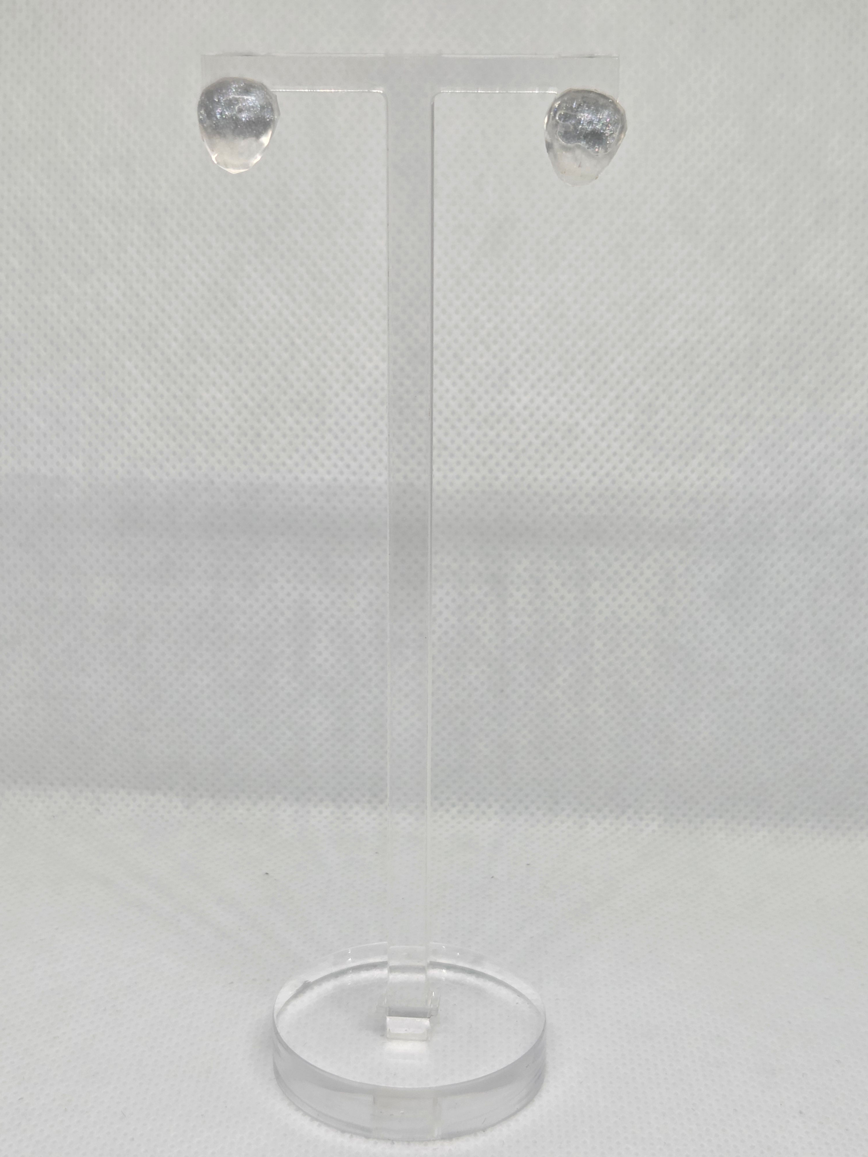 Diamond-Shaped Geometric Epoxy Resin Stud