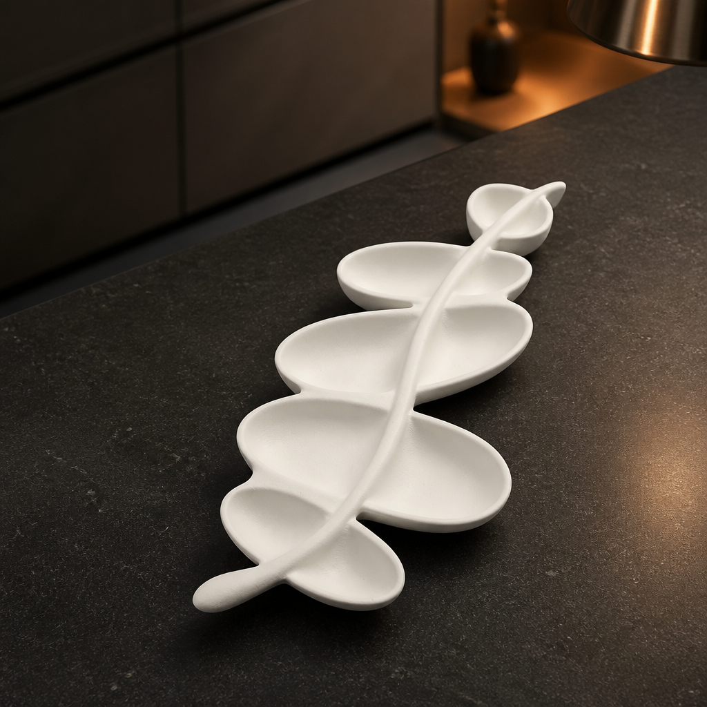 Curved Leaf Jewellery Plate