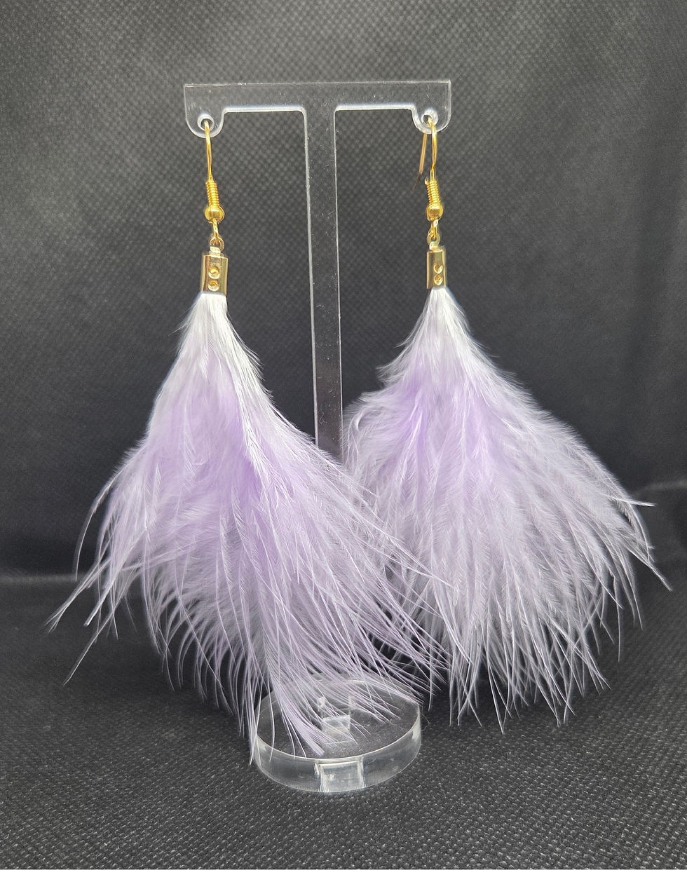 Thumbnail: Turkey Feather Earrings without chains