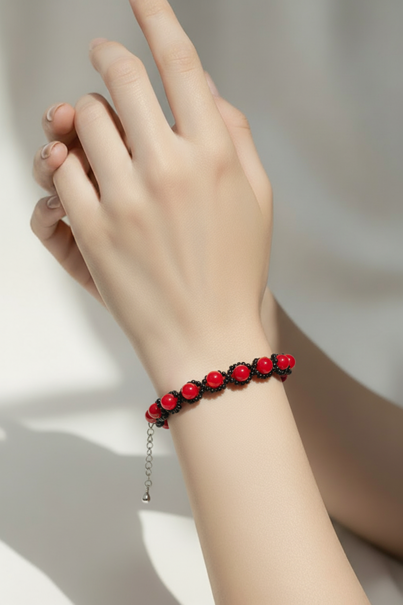 Thumbnail: French Braid Bead Bracelet