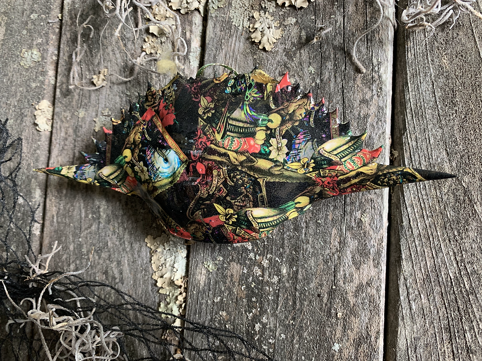 NOLA Collage Crab Ornament