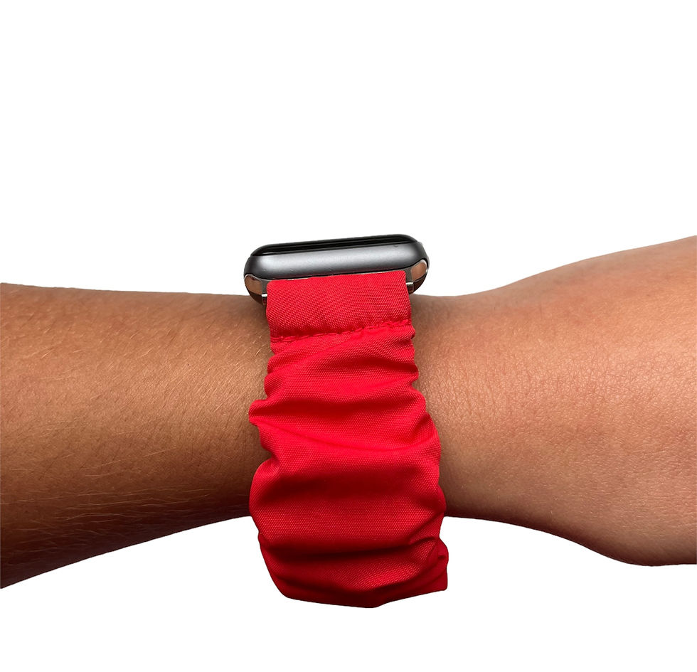 Thumbnail: Red Waterproof Apple Watch Scrunchie Band