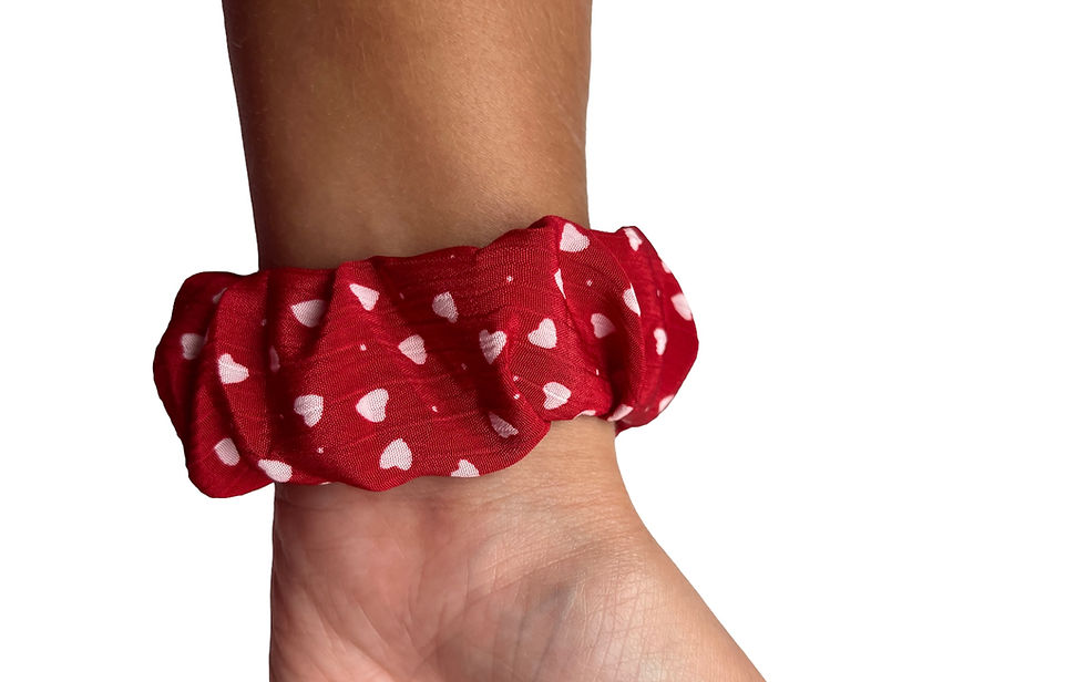 Thumbnail: Red Hearts Apple Watch Scrunchie Band