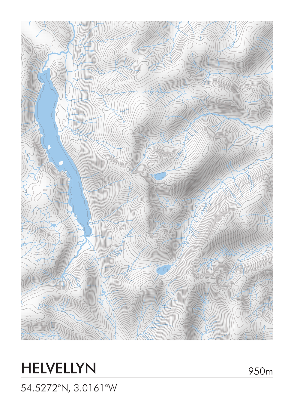 Thumbnail: Helvellyn topographic map