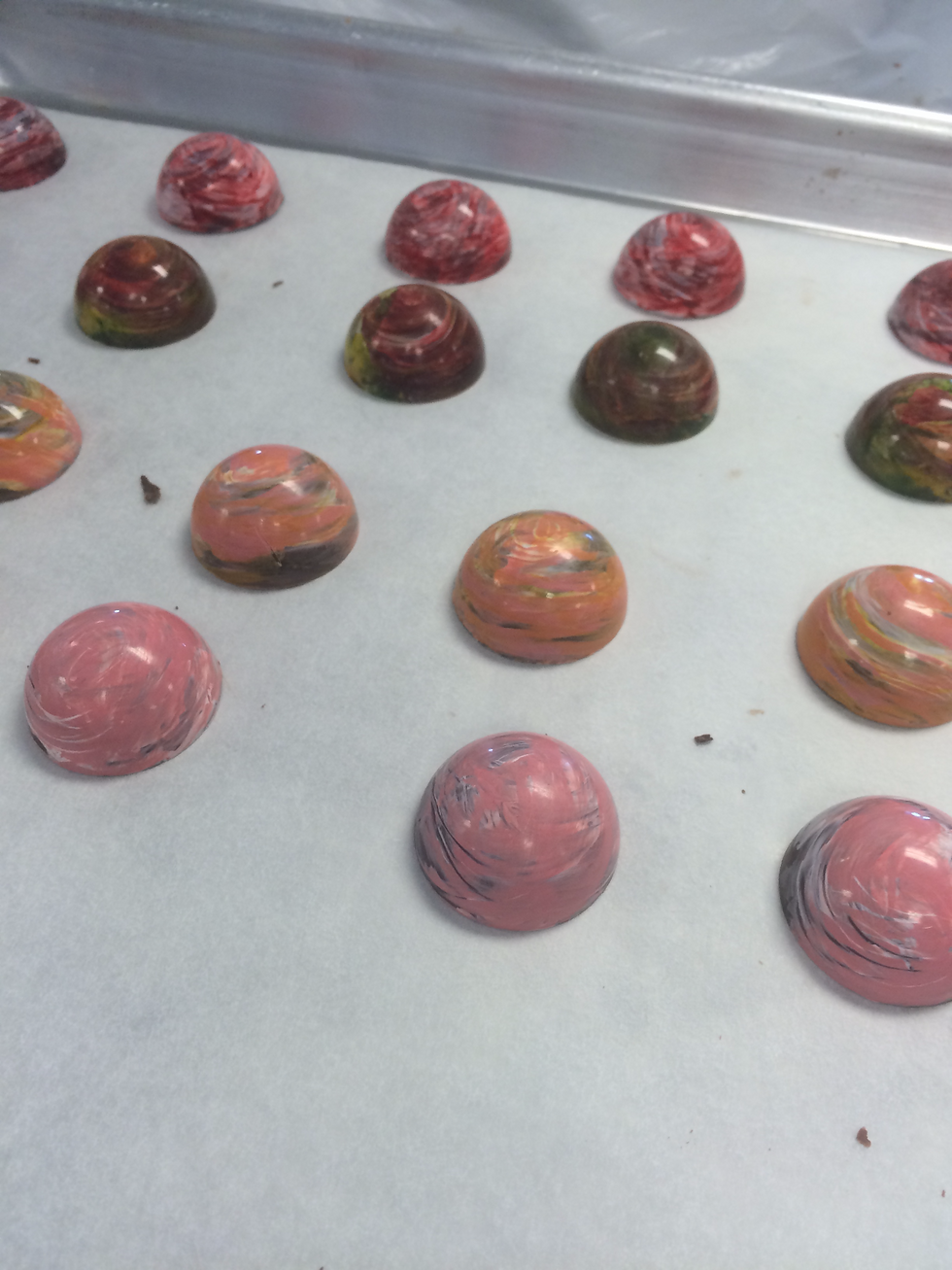 Small Hand-Molded Colored Spheres