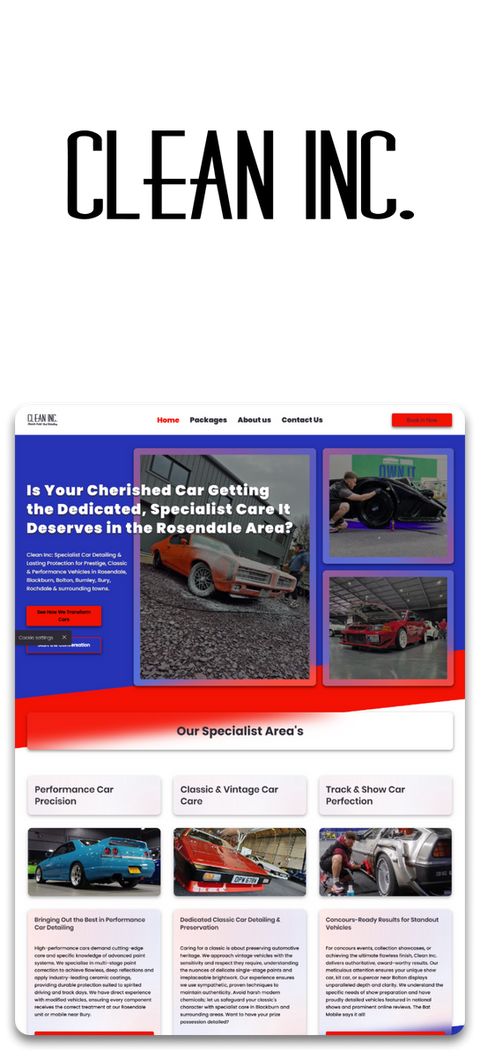 Car specialist website: Cherished car care, Rosendale area