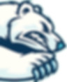 Aggressive polar bear mascot logo