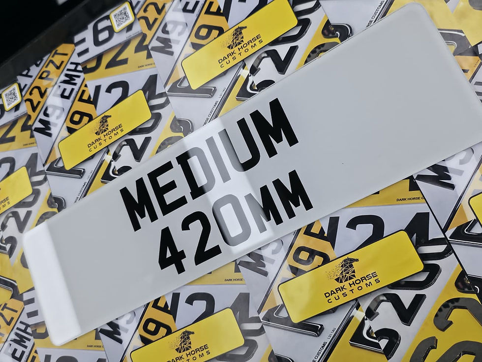 420mm Medium number plate on a background of plates