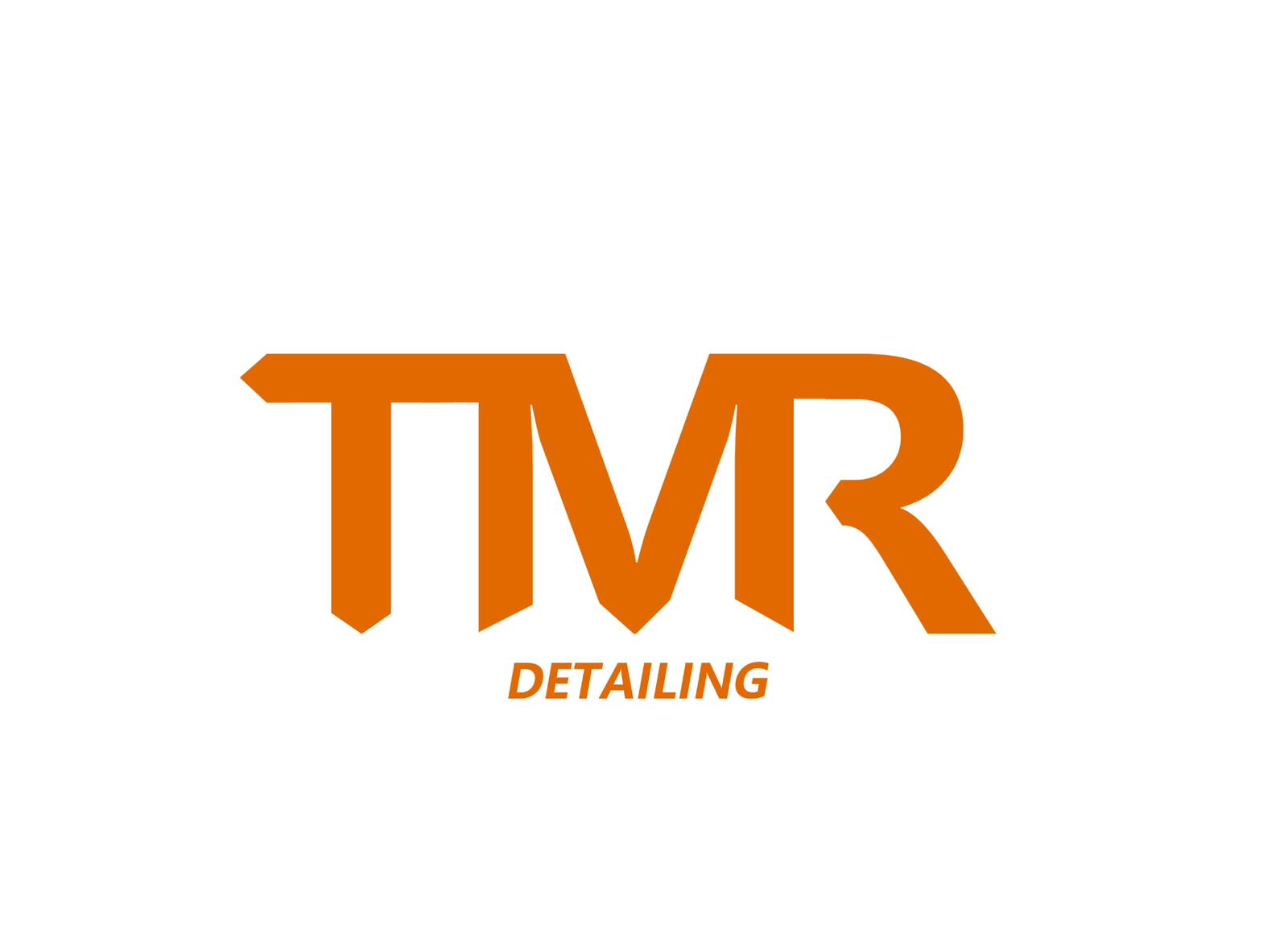 Orange TMR Detailing logo on white background, detailing services TMR.