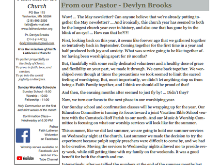 Finding Faith ... in the turn toward summer worship