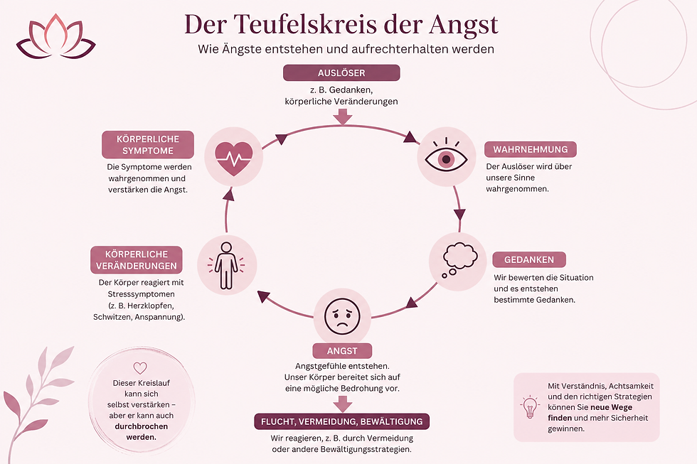 Der Teufelskreis der Angst - eine Grafik.