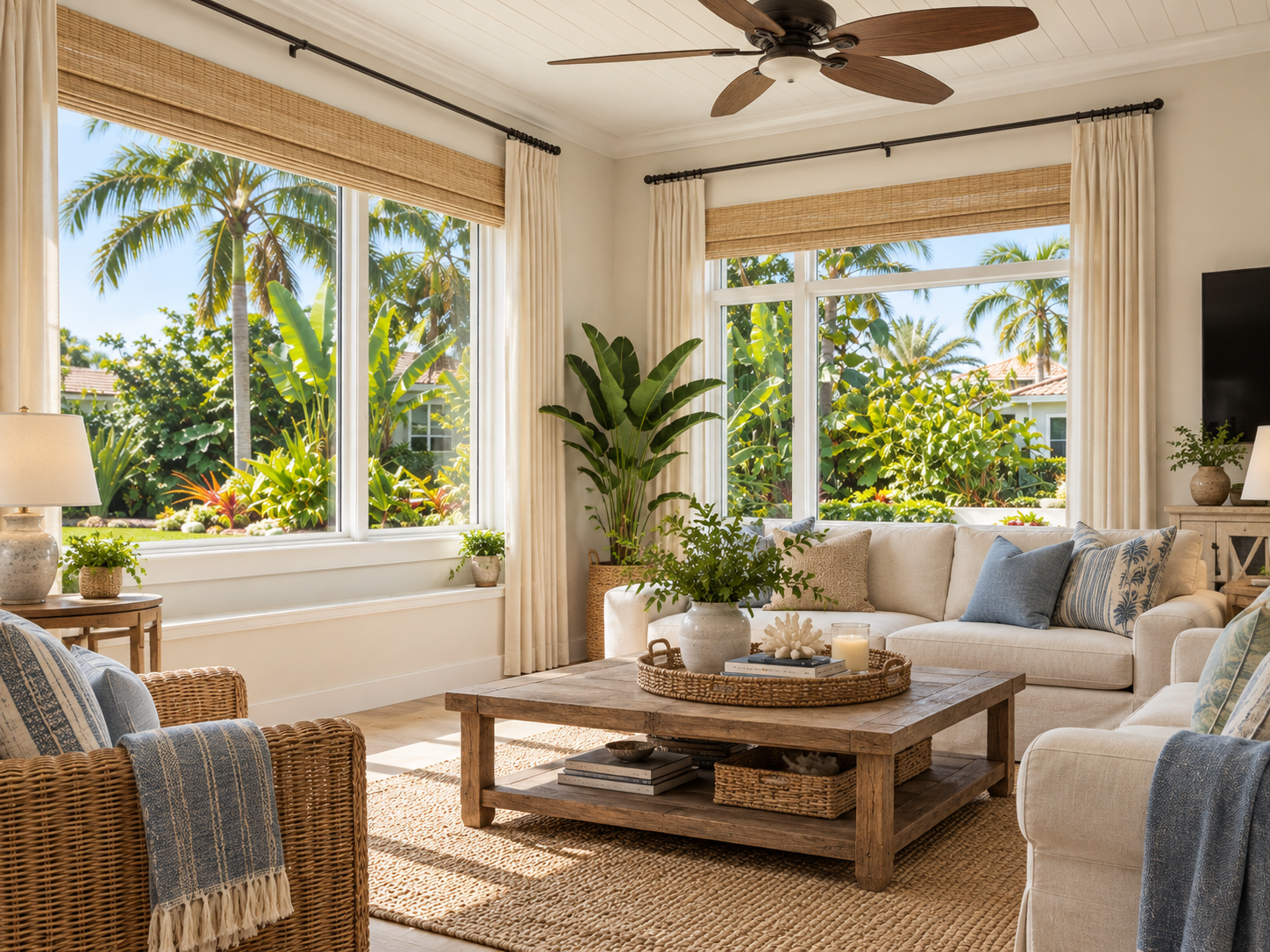 Bright Florida living room